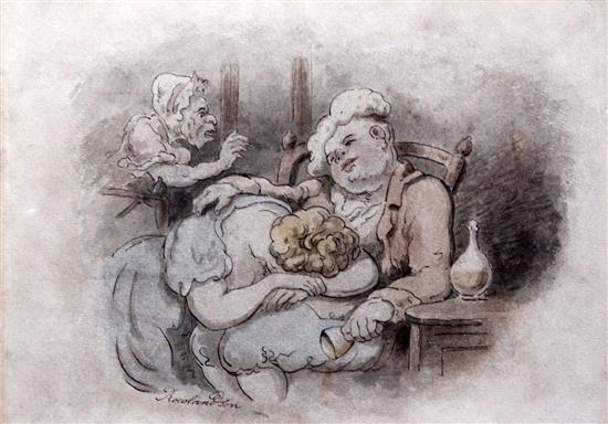 After Thomas Rowlandson (1756-1827), The Drunkard, 8 x 11.75in.